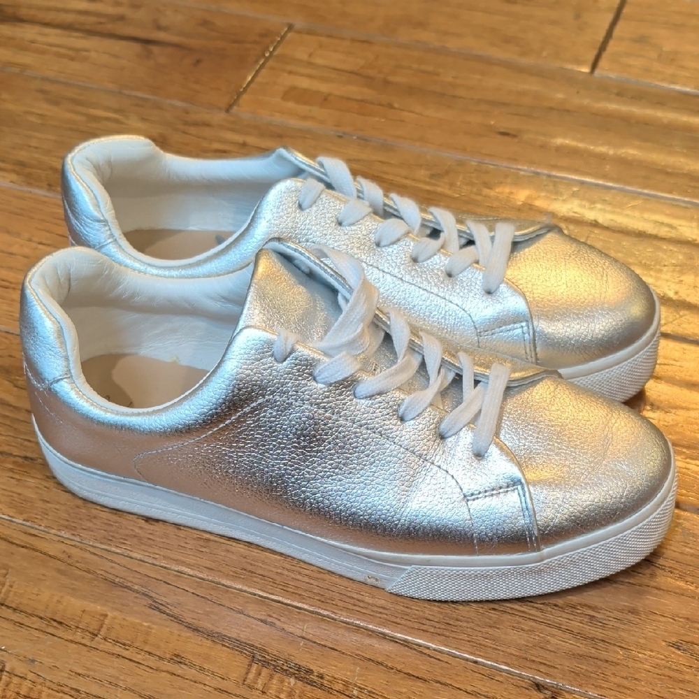 Boden Flatform Platform Silver Metallic Sneakers Trainers